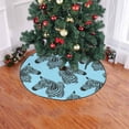 thumbnail image 2 of FMSHPON Zebra Pattern Xmas Christmas Tree Skirt Stand Mat for Holiday Party Decoration Indoor Outdoor 48 inches, 2 of 3