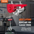 thumbnail image 2 of VEVOR Electric Hoist, 1320 lbs Lifting Capacity, 1150W 110V Electric Steel Wire Winch with Wireless Remote Control, 40ft Single Cable Lifting Height & Pure Copper Motor, for Garage Warehouse Factory, 2 of 9
