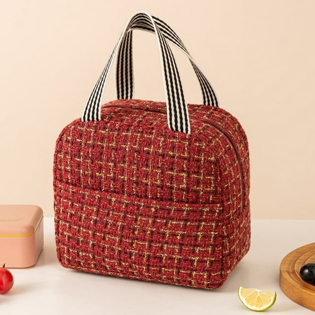 Dvkptbk Lunch Sac à Femmes Grande Boîte à Lunch Isolée pour le Travail Adulte Étanche Portable Sac Isotherme Réutilisable Sac Fourre-Tout à Lunch pour Pique-Nique,