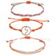 thumbnail image 5 of Pulseras de tela bohemia Minnieouse trenzada cómoda joyería decoración Bohemia creativa Naranja 10piezas, 5 of 6