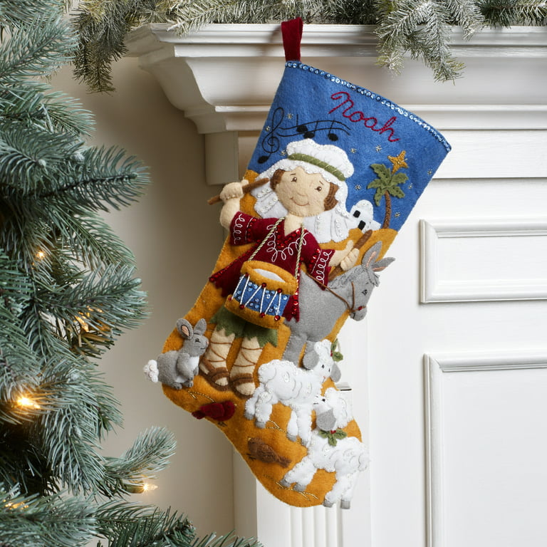 Bucilla Christmas Heirloom ~ Jeweled Needlepoint Stocking Kit ~ Hug from  Santa
