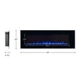 thumbnail image 7 of Northwest 54-inch Modern Wall-Mount Electric Fireplace with Remote (Black), 7 of 7