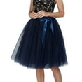 thumbnail image 2 of Riforla Carnevale New Women Tulle Skirts Knee Length Long Adult Tutu Layered Short Prom Party Midi Skirt Skirts for Women Navy One Size, 2 of 6