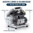 thumbnail image 2 of Compresor de Aire Silencioso Zugzwang 1.2 Galones Libre de Aceite 0.5 HP 135 PSI Portátil, 2 of 7