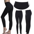 thumbnail image 2 of Solid Black Premium Legging with Yoga Band - Women's Plus TC, 2 of 2