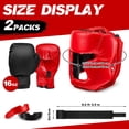 thumbnail image 6 of 14 Piece Boxing Training Set, 2 Pair 16 Ounce Boxing Gloves, Helmet & Face Mask, Unisex Adult & Youth Beginner Training Gear, 6 of 10
