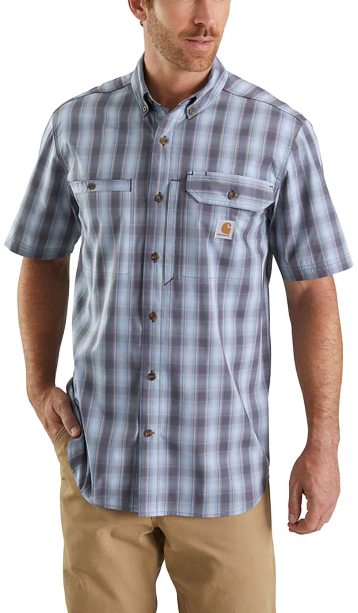 Carhartt - Carhartt Men's Plaid Force Ridgefield Short Sleeve Button ...