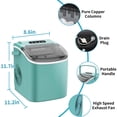 thumbnail image 5 of Ice Maker Countertop, Portable Ice Machine with Self-Cleaning, 26.5lbs/24Hrs, 9 Bullet Ice Cubes in 6 Mins, Ice Basket and Scoop, Ideal for Home, Kitchen, Bar, Camping, 5 of 12