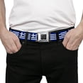 thumbnail image 3 of Buckle-Down Belt, Seatbelt Buckle Belt, Greece Flags, 34 to 52 Inches, 3 of 9
