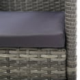 thumbnail image 5 of vidaXL 7 Piece Garden Dining Set Grey and Black Poly Rattan and Steel, 5 of 5