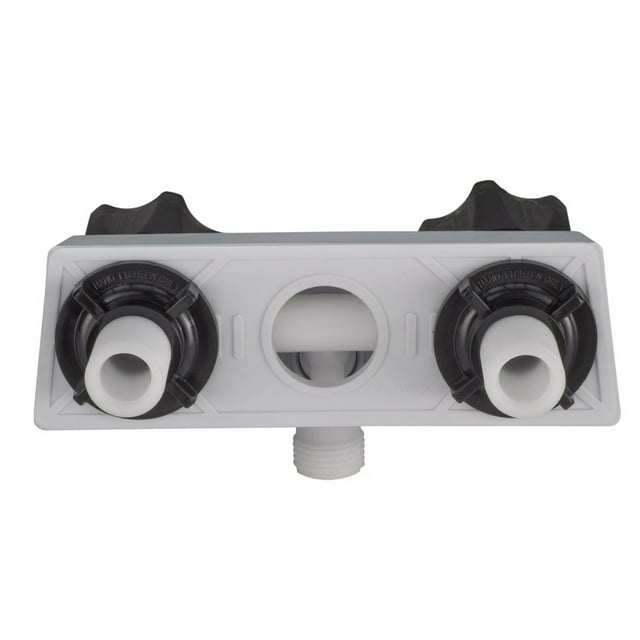 CSYANXING Classic RV Camper Shower Faucet 4 Inch White & Black Dual Knobs Easy Operation Smooth Temperature Control Compact Design