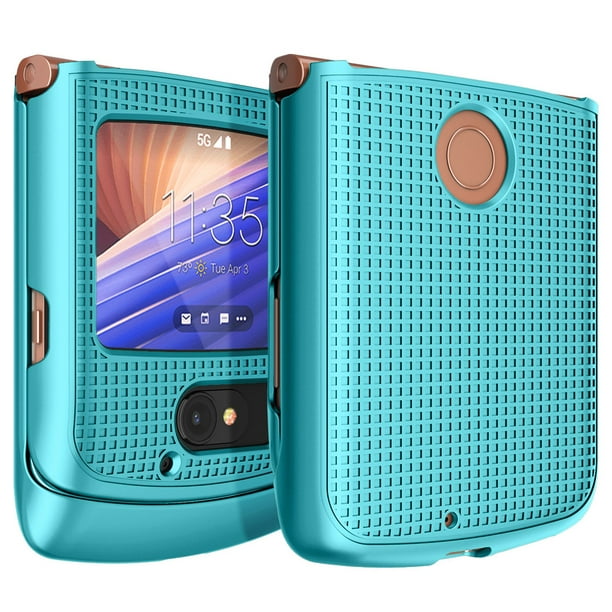 Case for Motorola RAZR 5G Flip Phone, Nakedcellphone [Teal Mint Cyan