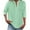 Mint Green, variant on Women's Casual Shirts with Pocket V Neck Button 3/4 Sleeve Basic Tee Casual Loose Fit Solid Color Tops (XL, White)