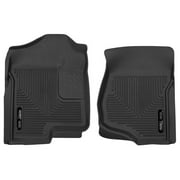 Husky Liners Weatherbeater Floor Mats | Fits Various 2007 - 2014 Cadillac Escalade & ESV, GMC Yukon, Chevrolet Suburban 1500, Tahoe, Silverado/Sierra (See Description) | Front Row, 2-pc Black - 18201