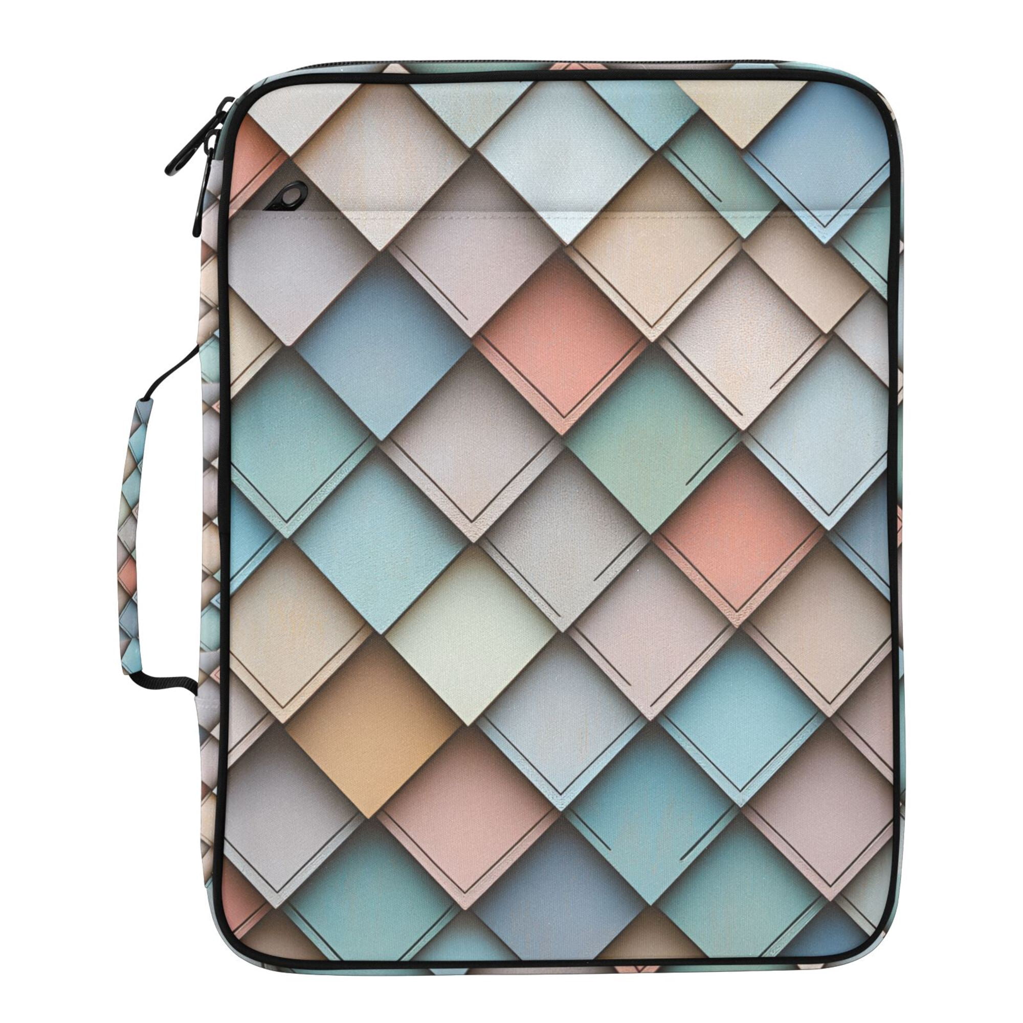 FORMRS Accordion File Folder A4 Size 7-Pocket Expanding Document Organizer Bag with 3 Ring Binder, Colorful Art Pattern