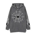 thumbnail image 3 of Women's Printed Sweatshirt Cardigan High Street Casual Hop Metal Zipper Jacket, 3 of 5
