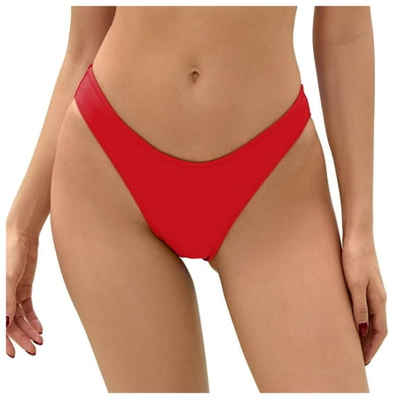Fainosmny For Women S Swim Bottom High Waist Retro Basic Full Coverage Bikini Tankini Swimsuit Briefs Split Bikini Bottom RD1 2XL