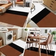 thumbnail image 6 of 2.7x5 Area Rugs, Brown Black White Boho Non-Skid Rubber Backing Large Rectangle Rugs - Living Room Bedroom Home Office, Modern Striped Art Indoor Floor Mat Carpets Washable Rug, 6 of 9