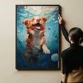 thumbnail image 4 of Nova Scotia Duck Tolling Retriever Canvas Wall Art Framed Great Wave Oil Painting Stretched and Framed Artsy Romantic Wall Paintings Girlfriend gift for Living Room Bedroom Bathroom Office Wall Décor, 4 of 4