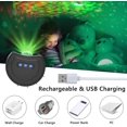 thumbnail image 5 of Jinsinto A Mené la Lampe de Projecteur, Lampe de Projecteur d'Étoile de Nuage de Rotation de Nuit d'Enfant avec la Batterie Rechargeable Intégrée de Télécommande pour la Décoration de Chambre à Coucher/enfants/partie/cadeau, 5 of 5