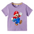 thumbnail image 1 of Camiseta de algodón puro con estampado de dibujos animados de Super Mario para niños, camiseta de manga corta cómoda, varios colores, regalos de navidad, novedad de verano 2022 zhangmengya LED, 1 of 2