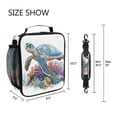 thumbnail image 5 of ALAZA Sea Turtle Lunch Box Insulated Lunch Bag Reusable Thermal Cooler Tote School Picnic, 5 of 6