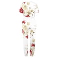 thumbnail image 4 of Blouses for Women, Womens Fashionable Printed Short Sleeved Round Neck Drawstring Top with Pants Set, 4 of 5