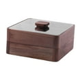 thumbnail image 4 of Mornei Wood Fruit Tray Tabletop Snack Tray with Lid Practical Nuts Storage Platter Tray 22.5x22.5x11cm, 4 of 9