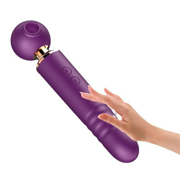 Powerful head, personal stick style telescopic massager, quiet handheld electric back massager with 10 vibration modes, quiet waterproof - USB charging wireless massager accessory