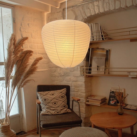 17.5" Pendant Lamp Shades White Light Covers Chinese Paper Lanterns for Living Room Bedroom Kitchen