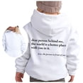 thumbnail image 1 of PMVFHDE Liquidation Chandails en Molleton Col Rond Filles Chandail à Capuchon Manches Longues Chandail en Molleton Doux Graphique Hoody Enfants Mignon Pulls Haut Vêtements pour Filles Blanc,100, 1 of 5