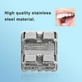 thumbnail image 1 of Brackets dentales de metal, 10 paquetes de brackets dentales de ortodoncia de metal Brackets dentales de metal Características líderes en su clase, 1 of 9