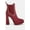 Burgundy, variant on Dalton Studs Embellished High Ankle Boots