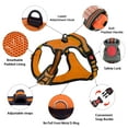 thumbnail image 3 of Dog Harness for Large Dogs, No Pull Pet Harness with 2 Leash Clips, Adjustable Soft Padded Dog Vest Handle, Reflective No Choke Pet Vest Harness, Orange, L, 3 of 7