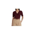thumbnail image 2 of Lauren Ralph Lauren Womens Front Twist Ribbed Pullover Top, 2 of 3