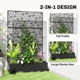 thumbnail image 4 of Outsunny Metal Planter Box with Trellis, 70" Tall Raised Garden Bed, 4 of 10