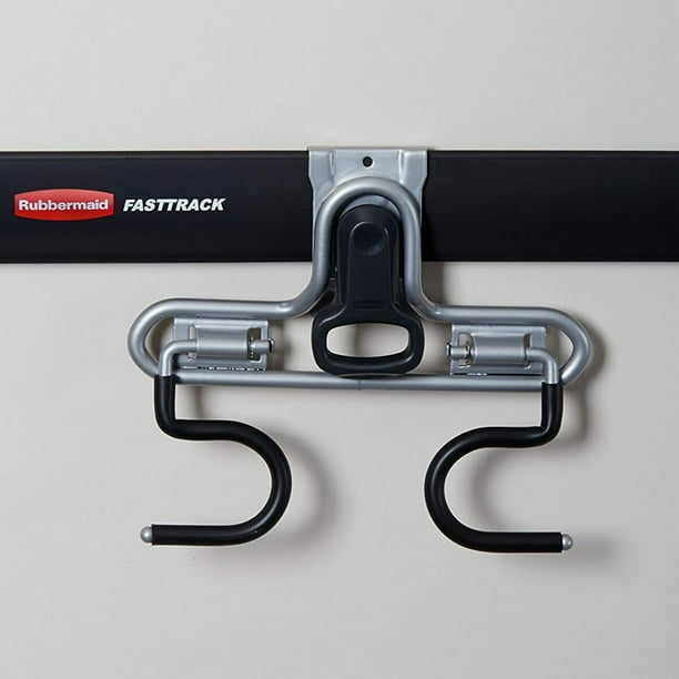 Rubbermaid FastTrack 2 Wall Mount Storage Rail 4 Utility Hook 4 S Hook Rack Walmart
