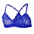 thumbnail image 3 of Hombres Sissy de Encaje Suave Inalámbrico Tops Crossdress Ropa Interior - Azul, Única Sunnimix Sujetador de encaje para hombre, 3 of 7