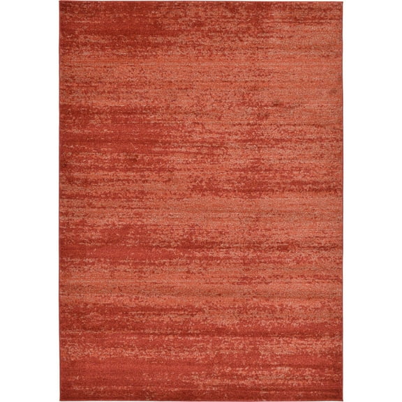 Unique Loom Del Mar Collection Area Rug - Lucille (7' 1" x 10' Rectangle Terracotta/Red)