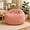Pink, variant on Fluffy Stuffed Animal Storage Bean Bag Chair Cover (No Filler) Comfy Bean Bag Cover Without Filling or Home Bedroom Decor Organizing Plush Doll Textile Holder(White,L)