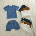 thumbnail image 4 of PEACNNG Organic Cotton Baby Clothes Set Summer Casual Tops Shorts For Boys Girls Set Unisex Toddlers 2 Pieces Kids Baby 90cm(18-24M), 4 of 5