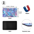thumbnail image 2 of 2 Pcs Strong Fridge Magnets Iridescent Liquid Marble Refrigerator Magnets Sticker Decor for Whiteboards Locker 4"x2.5", 2 of 5