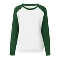 thumbnail image 4 of kytmyeq Women's Casual Fashion Printed Long Sleeve Raglan Sleeve O-Neck Pullover Top Blouse, 4 of 6