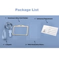 thumbnail image 3 of Zootealy Horizontal Transverse Aluminum Alloy ID Name Card Case Business Work Card Badge Holder with Lanyard, 3 of 6