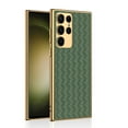 thumbnail image 1 of Allytech Galaxy S23 Ultra 5G Case, Woven Pattern Fashion Wireless Charging Support Shockproof Protective Case Cover for Samsung Galaxy S23 Ultra 6.8" - Darkgreen, 1 of 5