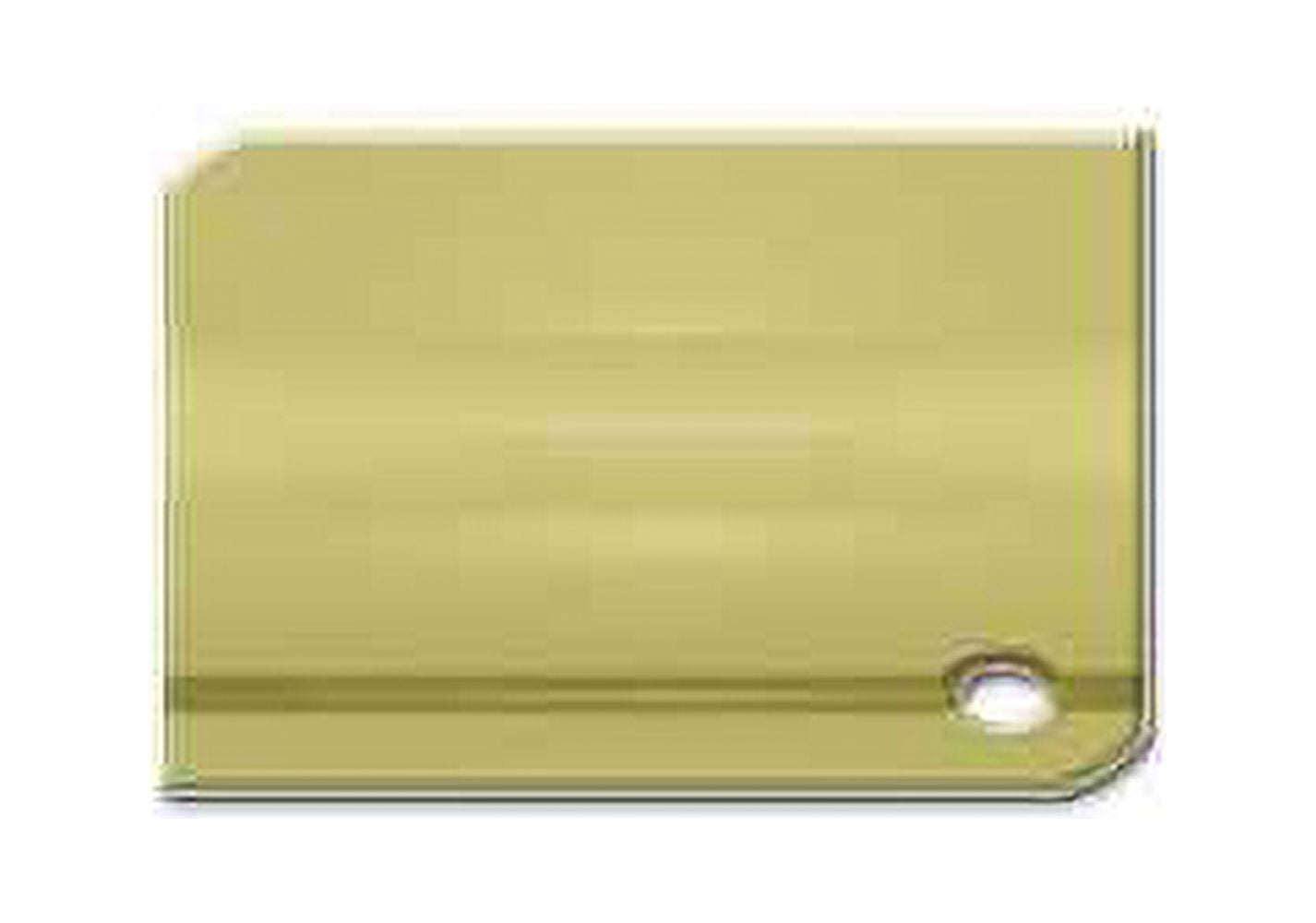Deltana DSH4R43 4" x 4" x 1/4" Spring Hinge; Bright Brass Finish