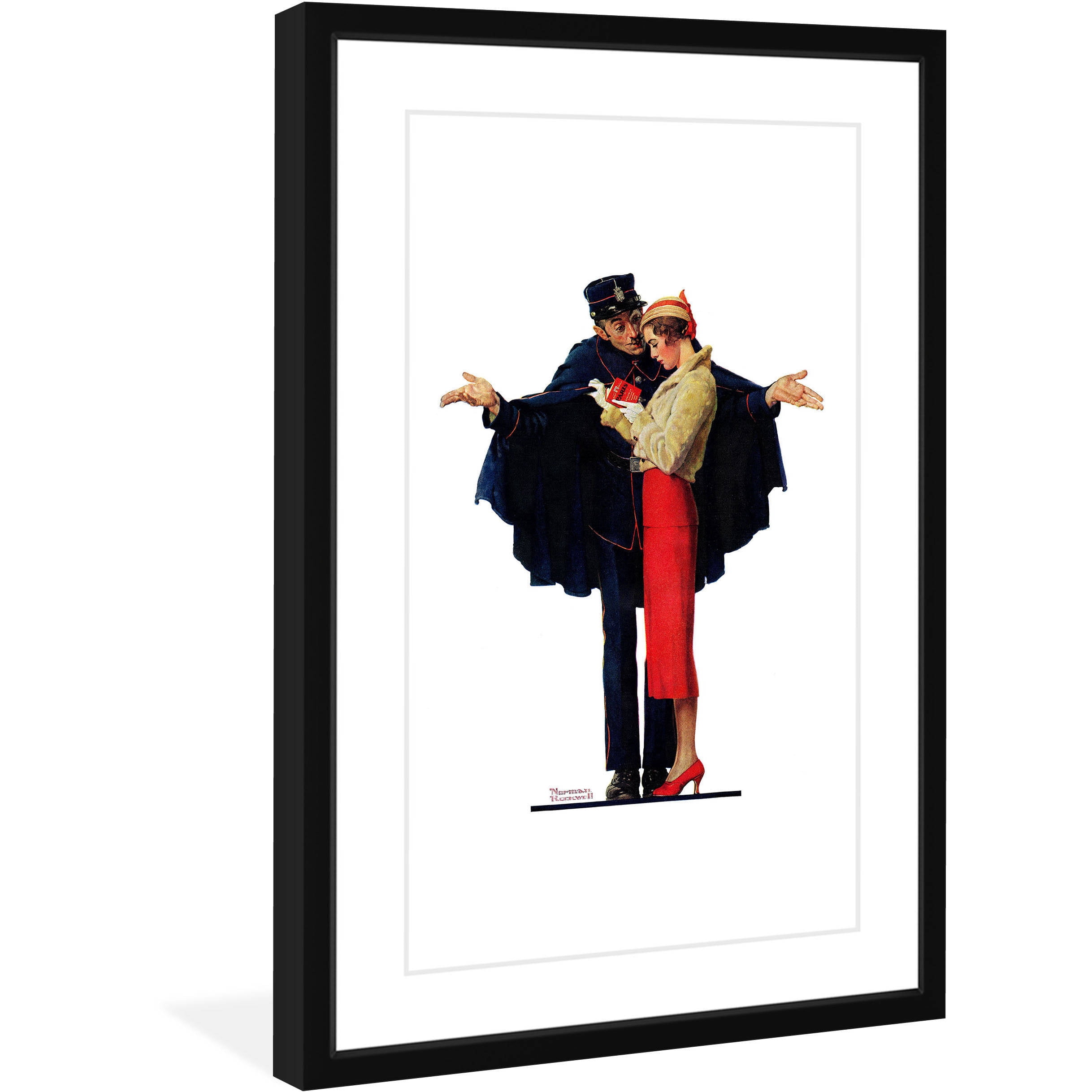 Marmont Hill "Lost in Paris" by Norman Rockwell Framed Art Print