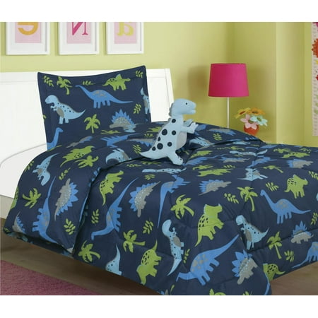 All American Collection New 3pc Children's Comforter Set with Furry Toy Twin Size