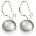 thumbnail image 2 of Sterling Silver 8mm Round Ball Kidney Earwire Hook Earrings, 2 of 2