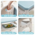 thumbnail image 2 of DOREROOM Kids 3-Piece Waterproof Activity Table and Chair Set, Blue, 2 of 7